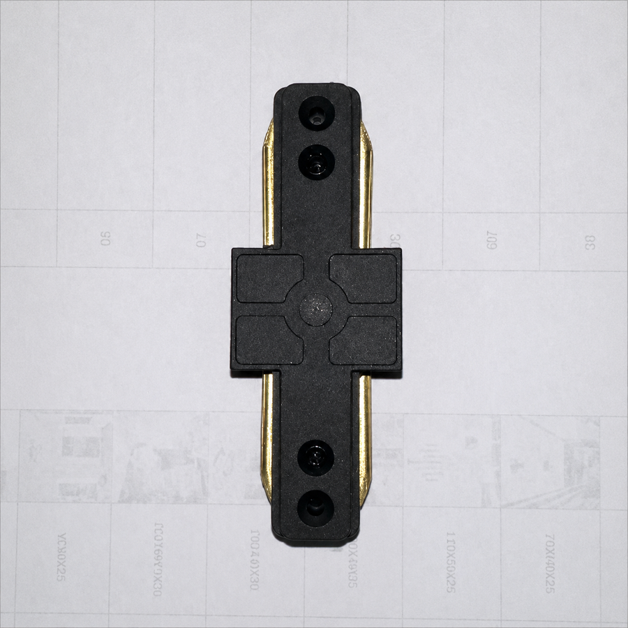 Łącznik szynowy SN203BK, 9x3,5x1,5cm, Plastik i Miedź, Czarny