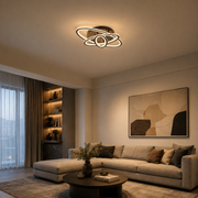 Żyrandol LED z pilotem TIANA 78W, 3 elipsy, światło zimne/ciepłe/neutralne, możliwość ściemniania, czarny