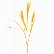 Sztuczna trawa ozdobna, 83 cm, z 3 drutami, przyprawa pszenna, żółta, bez doniczki