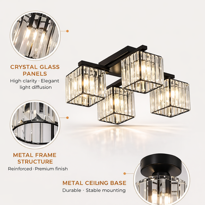 Żyrandol Gruziński 1x E27 Czarny