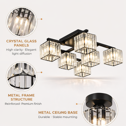 Żyrandol Gruziński 1x E27 Czarny