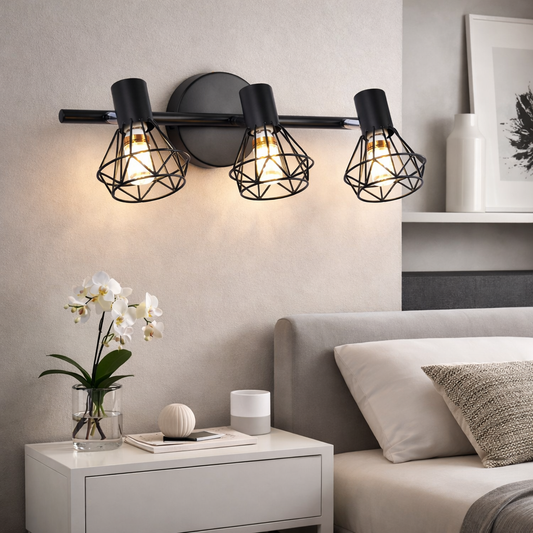 Żyrandol z Kloszem, GRACIE, LC365/3BK, Diament, 3XE14, Czarny