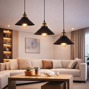 Wiszący Żyrandol, LV210/3L, 3*E27, Brązowy, Metal i Drut, Regulowana Wysokość