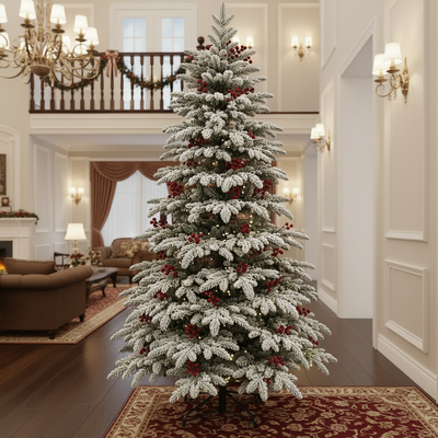 Sztuczna jodła CRAN, 150 cm, 320 końcówek, zielono-biała