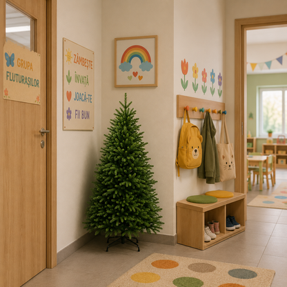 Decorațiune Brad Artificial EIS, 150 cm, 356 vârfuri, Plastic, Verde