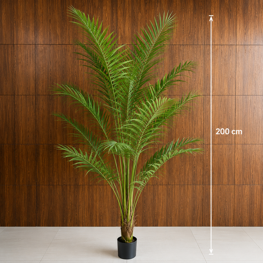 Decorațiune Howea Forsteriana, 200 cm, 15 frunze, Verde