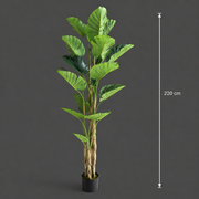 Decorațiune Monstera Deliciosa, 17 frunze, Plastic, 220 cm, Verde