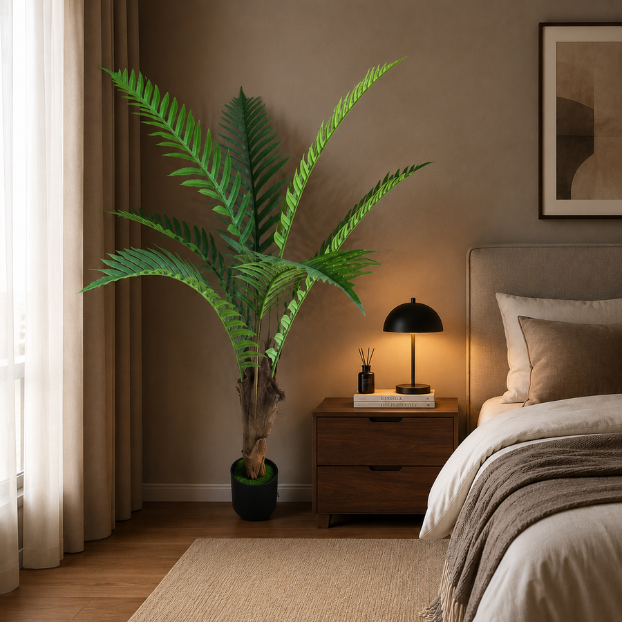 Decorațiune Roystonea Regia, 160 cm, 7 frunze, Verde