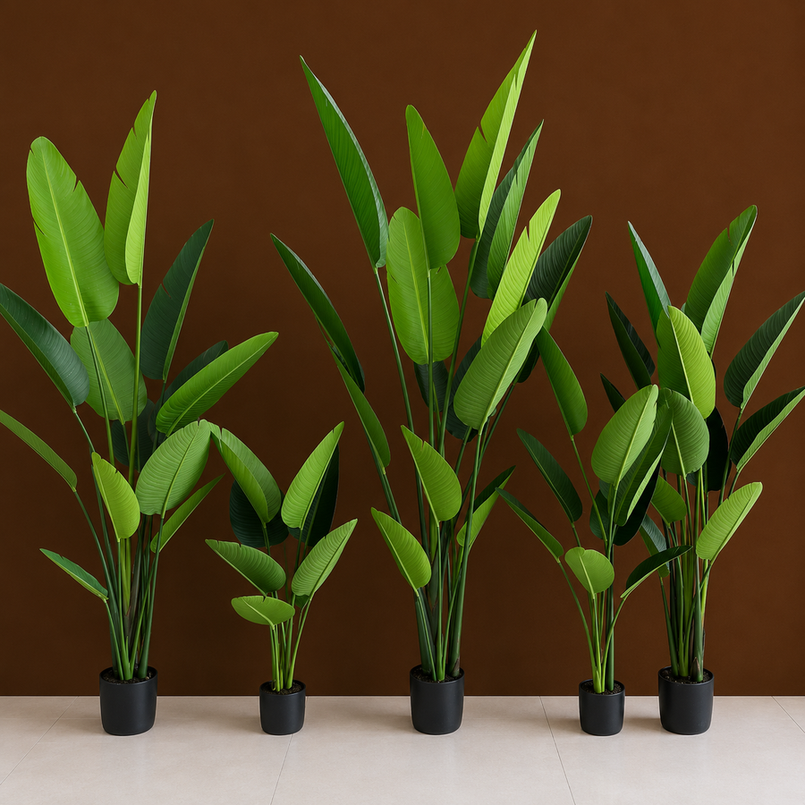 Decorațiune Strelitzia Nicolai, 180 cm, 13 frunze, Verde