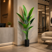 Decorațiune Strelitzia Nicolai, 180 cm, 13 frunze, Verde