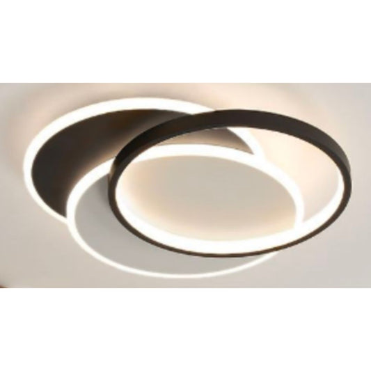 LED żyrandol z pilotem Chiara Geometria, 120 W, 3 kółka, zimno/gorące/neutralne światło, niestabilne, czarne