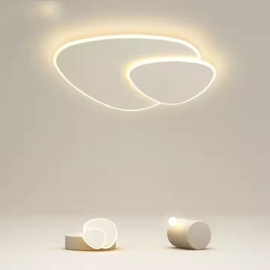 LED żyrandol z pilotem, 98W, owalny, zimny/gorący/neutralny światło, niestabilne, białe
