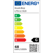 Żyrandol LED z pilotem RIGA LILITH 94W, 3 okręgi, światło zimne/ciepłe/neutralne, ściemnialny, błyszczący złoty