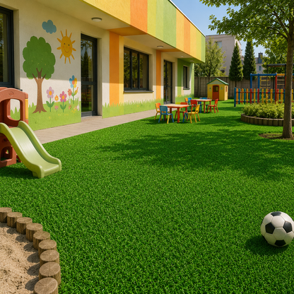 Gazon Artificial Pentru Exterior, 2x25 cm, Grosime 2cm, Densitate 15 Fire, Verde