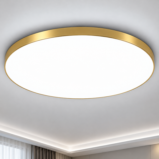 Lampa sufitowa LED SOLIS 27cm 20W Zimne Światło Złota