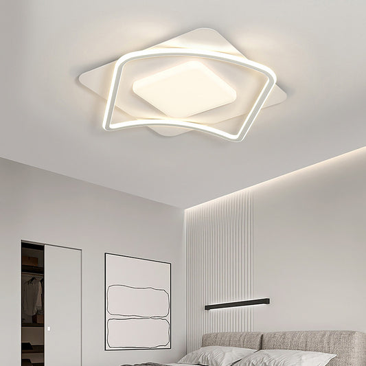 LED pożądania z nowoczesnym zdalnym sterowaniem Vetra, 106W, 2 kwadraty, zimno/gorące/neutralne światło, niestabilne, białe