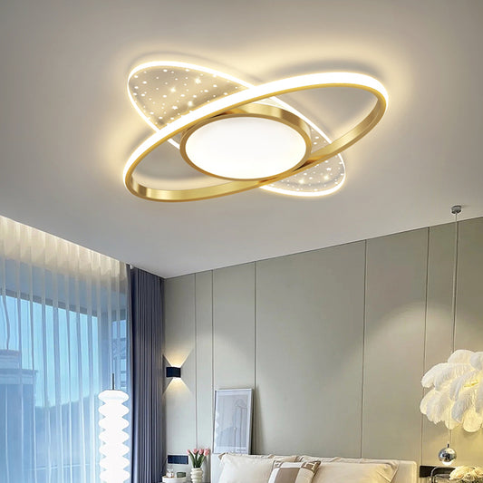 LED LED z pilotem Vario Astratto, 110W, owalny, zimny/gorący/neutralny światło, niestabilne, złote