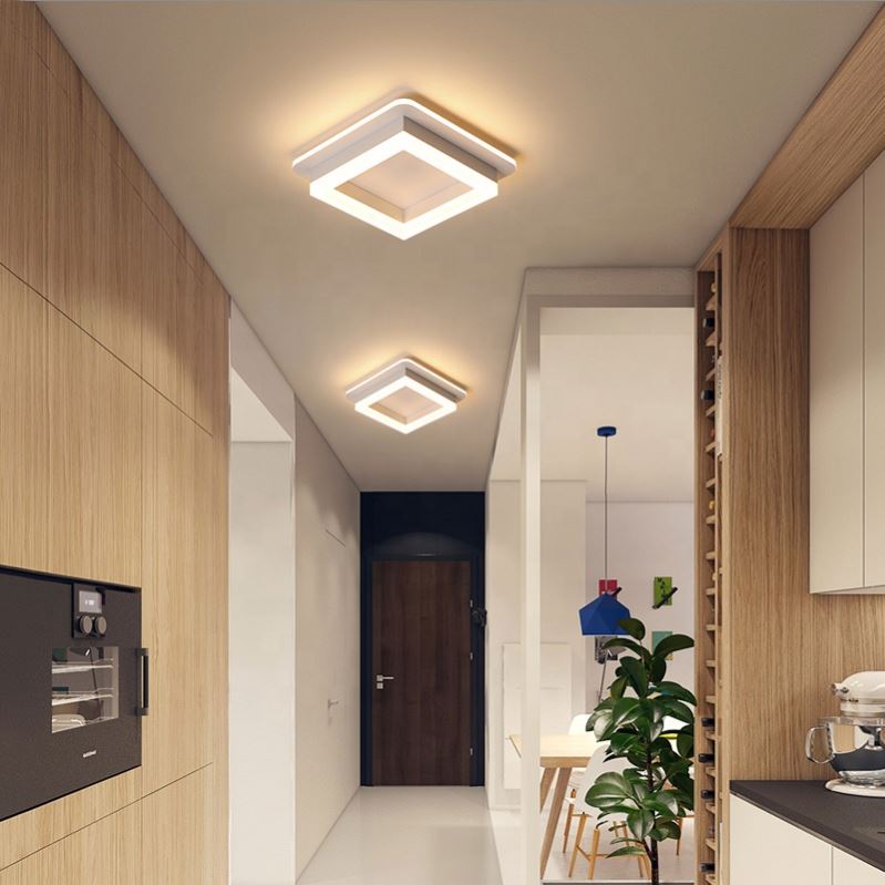 Nowoczesny żyrandol LED 29W, średnica 22cm, kwadratowy, światło zimne/ciepłe/neutralne, biały