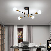 Modernistyczny żyrandol Gentile, 4x E27, czarno-złoty, nowoczesny design