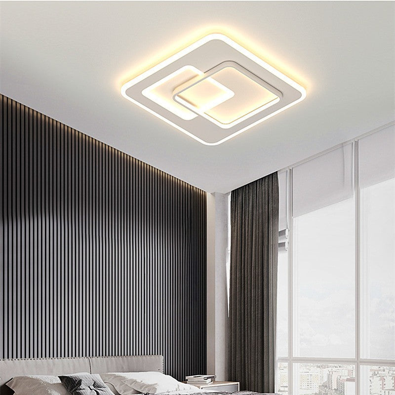 LED żyrandol z pilotem NOLUX 120W, kwadratowy, zimny/gorący/neutralny światło, biały, biały