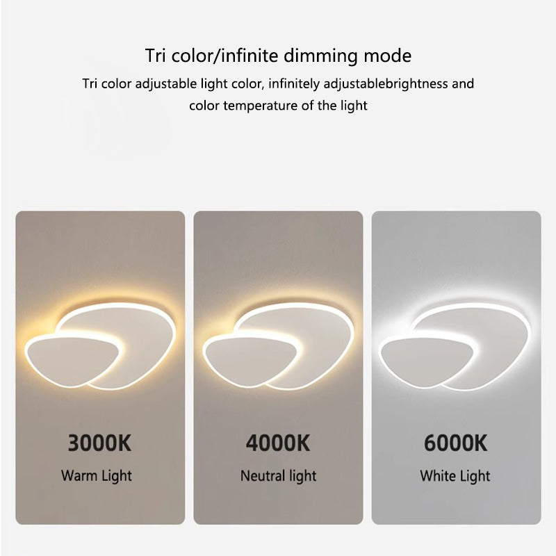 LED żyrandol z zdalnym sterowaniem pieprzy światło 98W, owalne, zimne/gorące/neutralne światło, niestabilne, białe