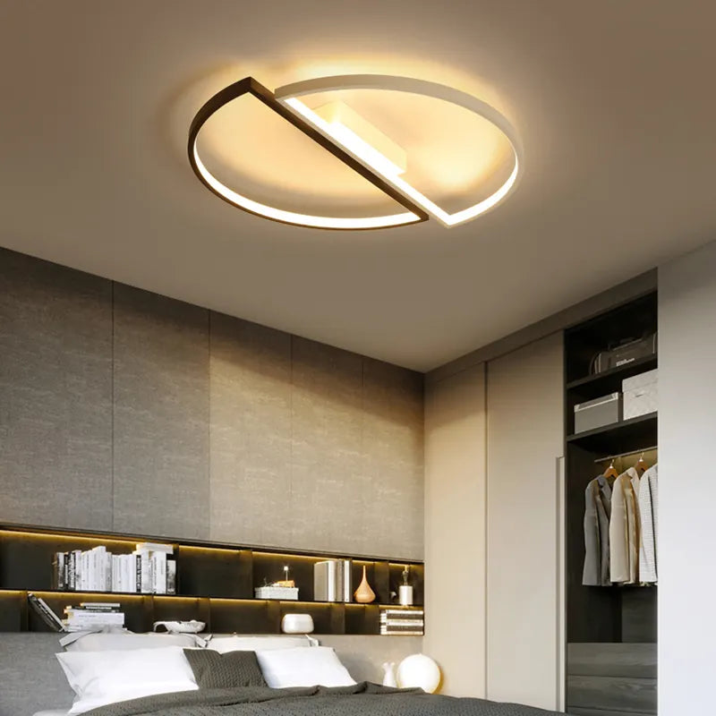 Żyrandol LED z pilotem VECTOR ARCUS 20W, 2 elementy, światło zimne/ciepłe/neutralne, ściemnialny, czarno-biały