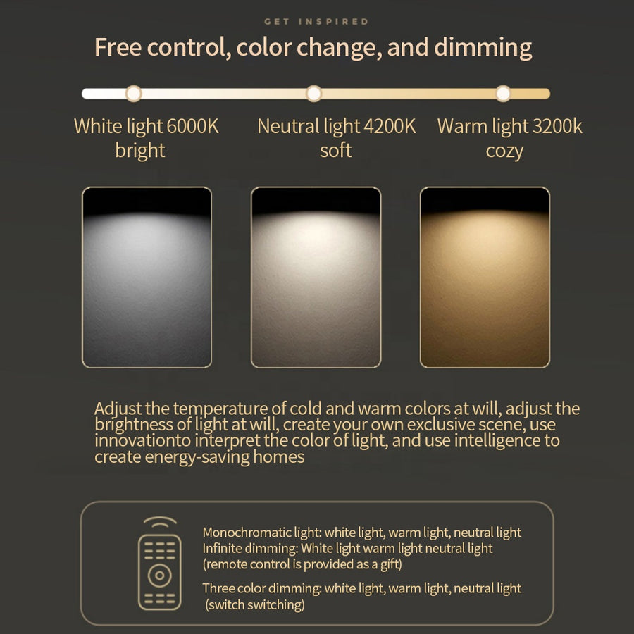 LED żyrandol z zdalnym sterowaniem Ella 203W, 8 kwadratów, zimno/gorące/neutralne światło, niestabilne, czarne