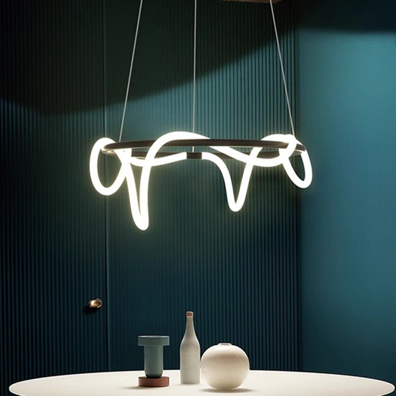 Żyrandol wiszący LED Celeste z akrylu, 91 W, z pilotem, ściemnialny, średnica 60 cm, 3000 K/4000 K/6000 K, czarny