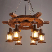 Vintage Harper żyrandol, 1xe27, rustykalna stodoła, sznurka i metal, 150 cm, czarny