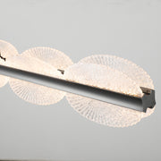 Zawieszany żyrandol LED z pilotem ISOTTA 105W, światło zimne/ciepłe/neutralne 3000K/4000K/6000K, możliwość przyciemniania, regulowana wysokość, czarny i srebrny, metal i kryształ