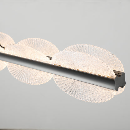 Zawieszany żyrandol LED z pilotem ISOTTA 105W, światło zimne/ciepłe/neutralne 3000K/4000K/6000K, możliwość przyciemniania, regulowana wysokość, czarny i srebrny, metal i kryształ