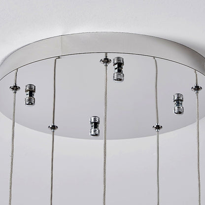 Nowoczesny żyrandol LED CM526/18, 51W, średnica 58,5cm, regulowana wysokość, chrom