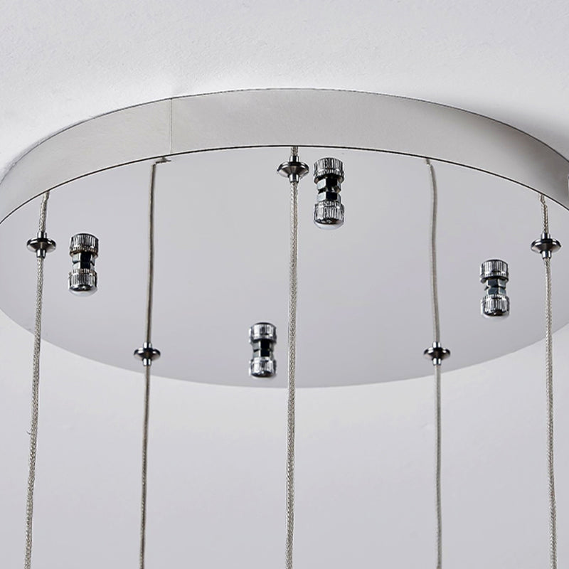 Nowoczesny żyrandol LED CM526/18, 51W, średnica 58,5cm, regulowana wysokość, chrom