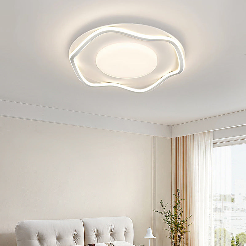 Żyrandol LED z nowoczesnym pilotem 106W, 2 kół, zimno/gorące/neutralne światło, niestabilne, białe
