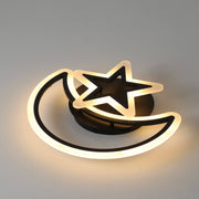 Żyrandol LED z pilotem KSIĘŻYC I GWIAZDA 45W, 2 elementy, światło zimne/ciepłe/neutralne, ściemnialny, czarny