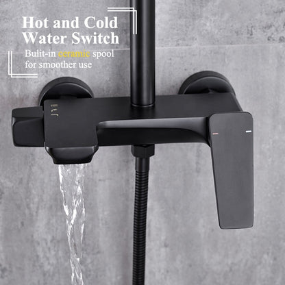 Kolumna prysznicowa, mosiądz sanitarny, czarny, 9960H