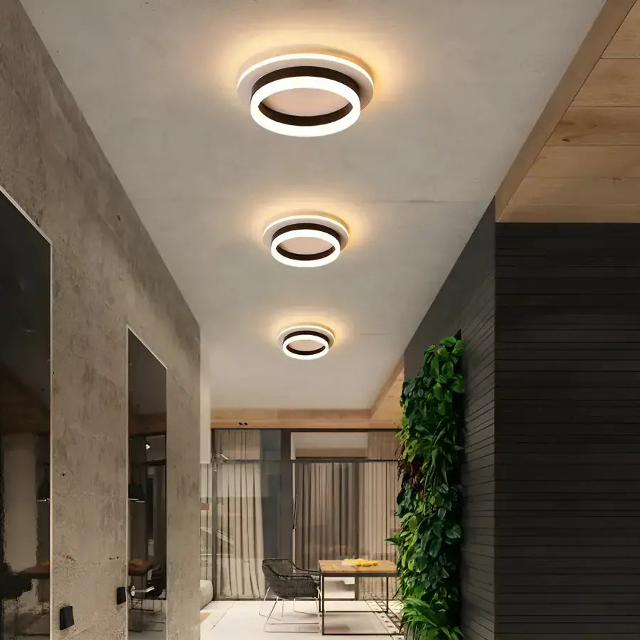 Żyrandol LED SOLENA ROTONDA 13W, średnica 25 cm, światło zimne/ciepłe/neutralne, czarno-biały
