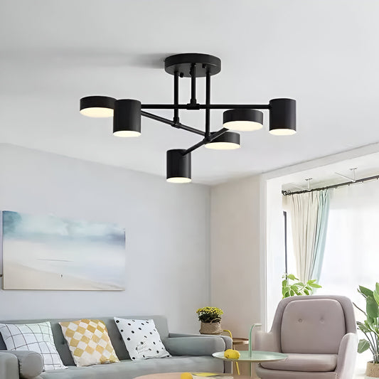 Żyrandol LED 72W Galios Czarny