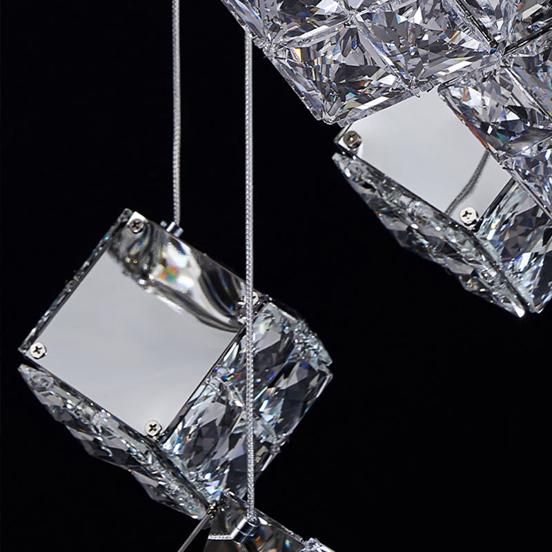 Nowoczesny żyrandol LED CM526/18, 51W, średnica 58,5cm, regulowana wysokość, chrom