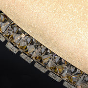 Żyrandol LED z pilotem i kryształem VERTUS 31W, 49cm, Okrąg, Światło Zimne/Ciepłe/Neutralne, Możliwość Przyciemniania, Złoty