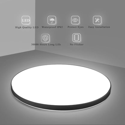 Lampa sufitowa LED SOLIS 47cm 48W Zimne światło Czarna