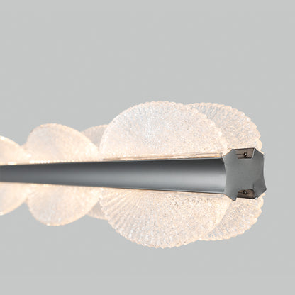 Zawieszany żyrandol LED z pilotem ISOTTA 105W, światło zimne/ciepłe/neutralne 3000K/4000K/6000K, możliwość przyciemniania, regulowana wysokość, czarny i srebrny, metal i kryształ