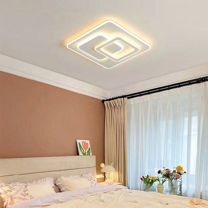 LED żyrandol z pilotem NOLUX 120W, kwadratowy, zimny/gorący/neutralny światło, biały, biały