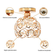 Żyrandol Vera, 1*E27, złoto, metal i kryształ