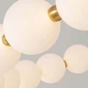 Wisząca lampa LED z akrylu Nova 57W z pilotem, ściemnialna, 3000K/4000K/6000K, kolor złoty, metal i akryl