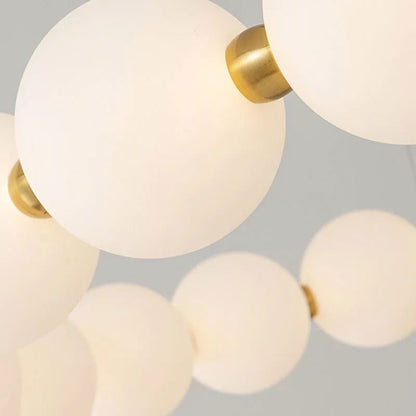Wisząca lampa LED z akrylu Nova 57W z pilotem, ściemnialna, 3000K/4000K/6000K, kolor złoty, metal i akryl