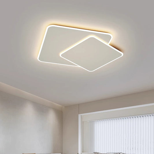 LED pożądania z pilotem Futura Angolo, 98W, 2 kwadraty, zimne/gorące/neutralne światło, niestabilne, białe
