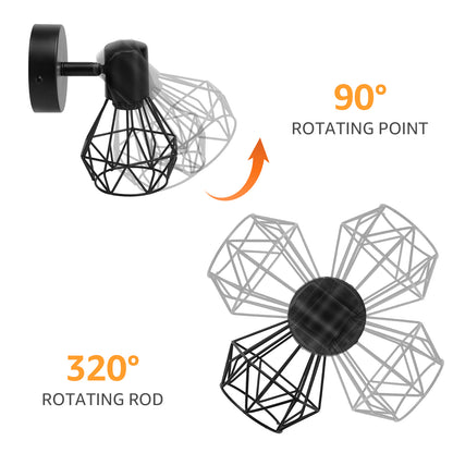 Żyrandol z Kloszem, GRACIE, LC365/1BK, Diament, 1XE14, Czarny, Metal