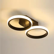 Żyrandol LED Celio, 16 W, 2 okręgi, zimne/ciepłe/neutralne światło, czarny
