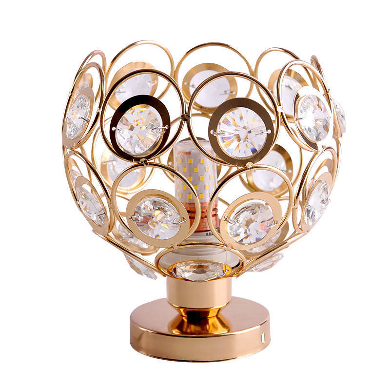 Żyrandol Vera, 1*E27, złoto, metal i kryształ